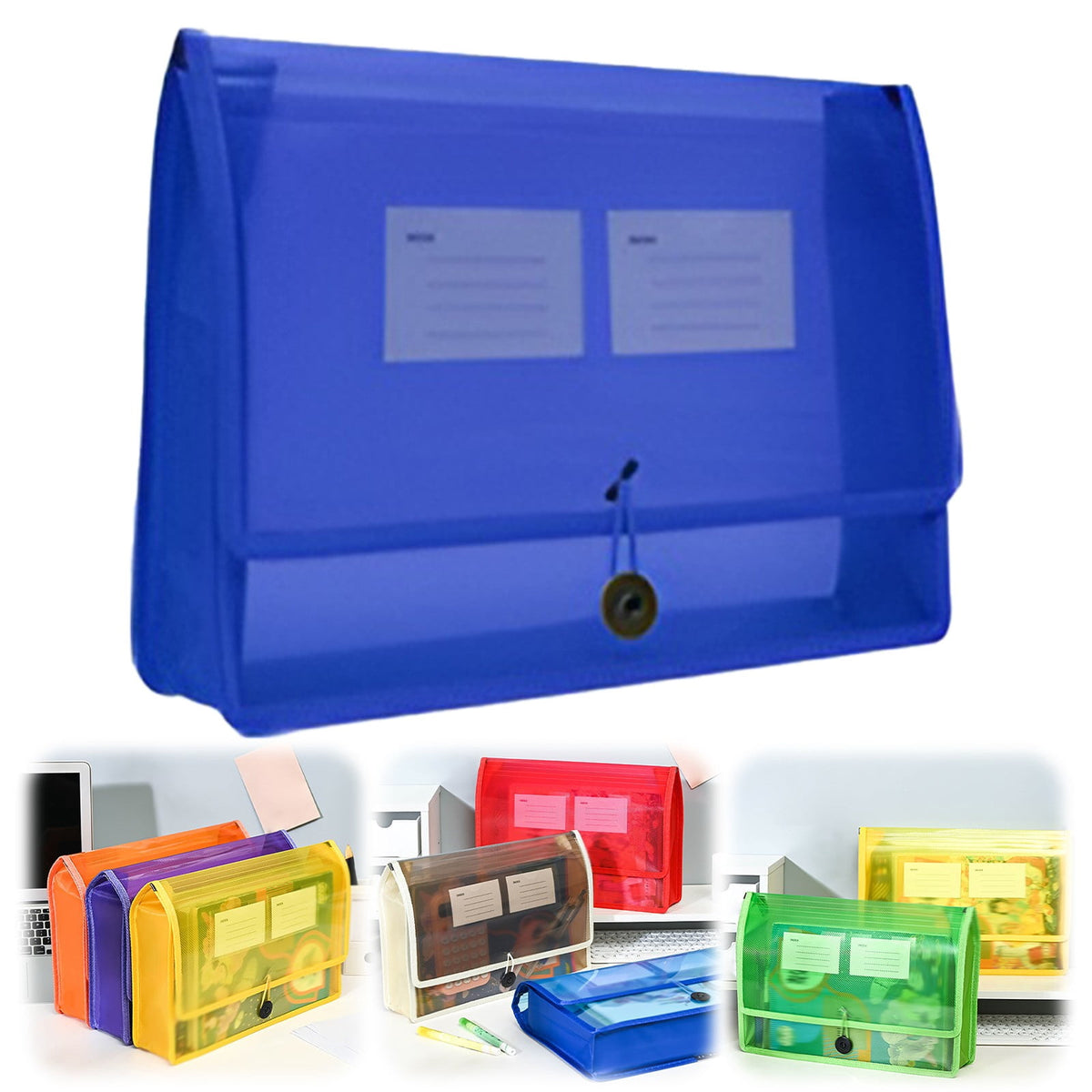 Expanding File Wallet with Snap Closure, Clear Letter and A4 Paper Organizer - Image 2
