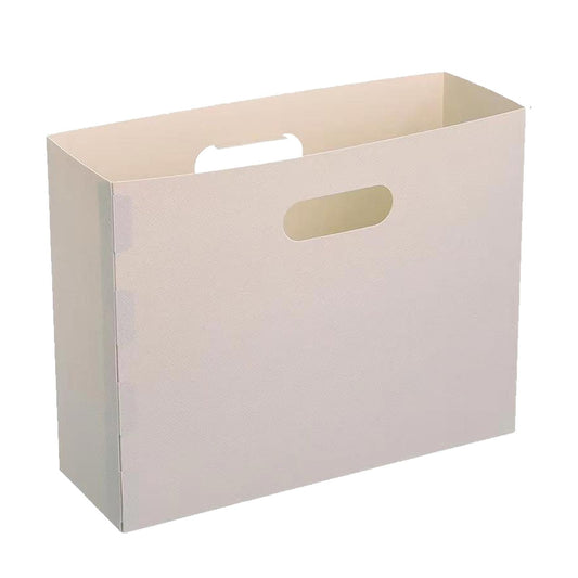 Folding Magazine File and Book Stand, Plastic Desk Rack, 12.5 x 9.6 x 4.3 in