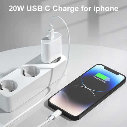 20 W USB-C Charger with European Plug and Cable, Travel Power Adapter - Image 4