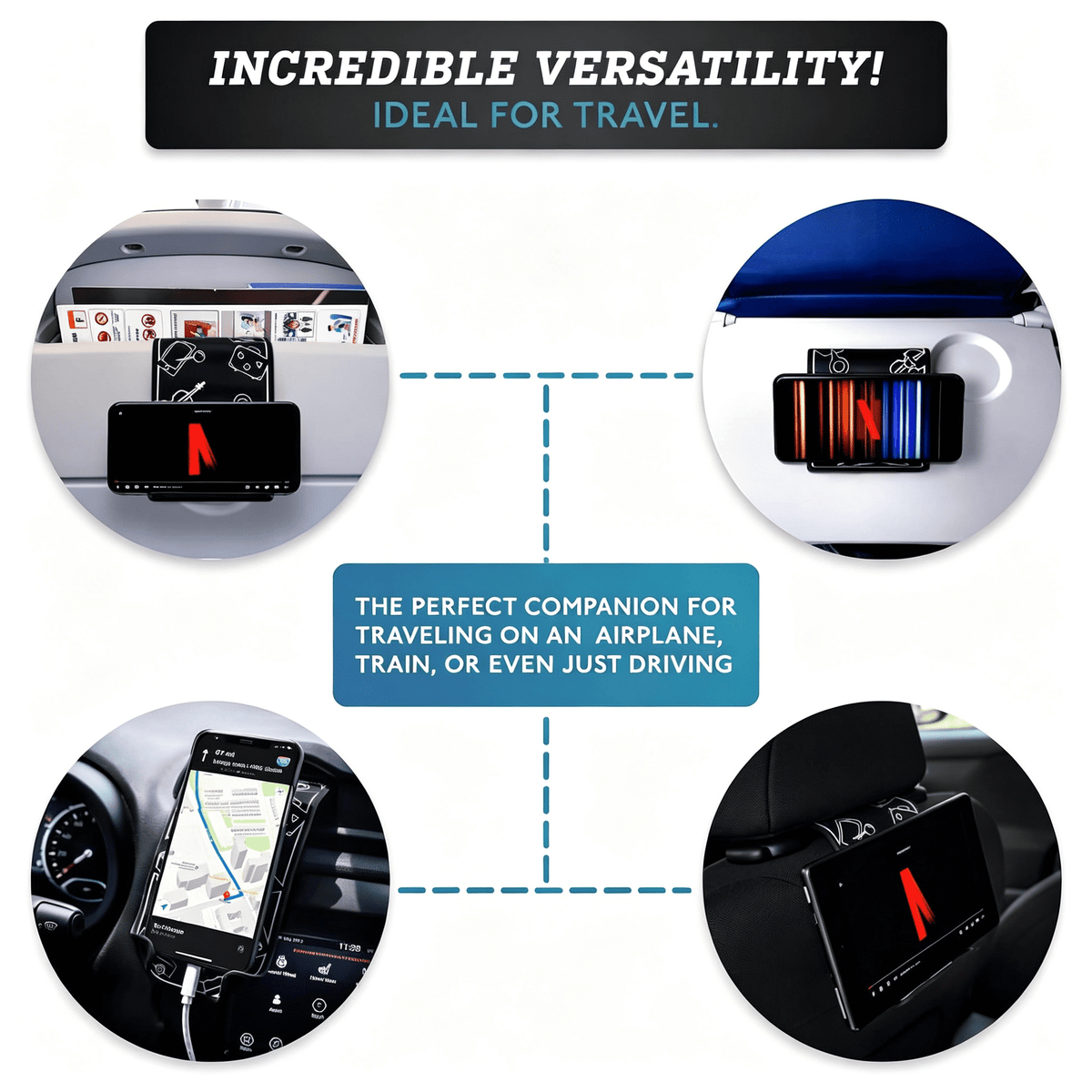 Folding Flexible Phone Stand for Travel, Flat-Packing Tablet Holder - Image 3