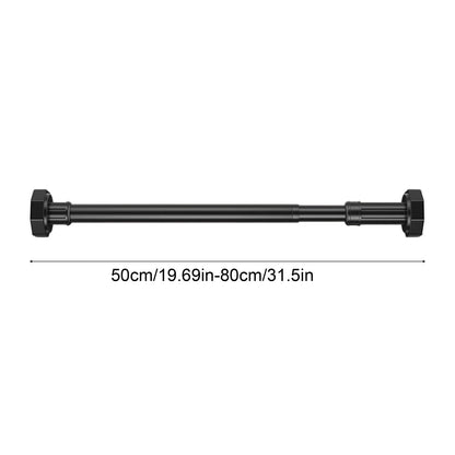 Adjustable Closet Rod in Black Metal, Extends 19.5 to 31.5 in, Heavy Duty - Image 6