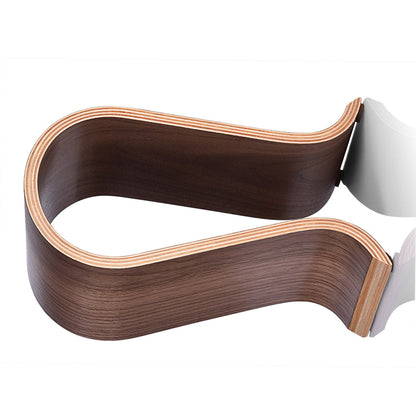 U-Shaped Wooden Headphone Stand, Walnut-Finish Desk Hanger, 6.3 x 9.8 x 3.9 in - Image 6