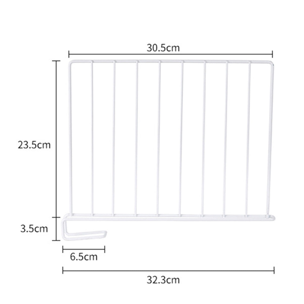 Metal Closet Shelf Dividers, Pair of Vertical Separators, 9.4 in Tall - Image 6