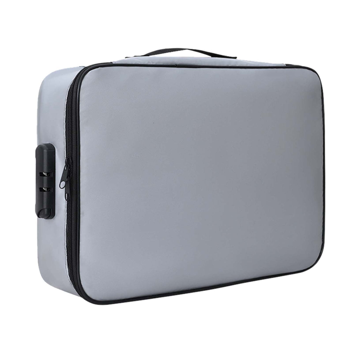 Fireproof Document Bag with Lock, Water-Resistant File Pouch, 14 x 11 x 4 in