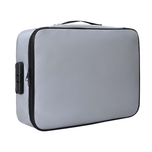 Fireproof Document Bag with Lock, Water-Resistant File Pouch, 14 x 11 x 4 in