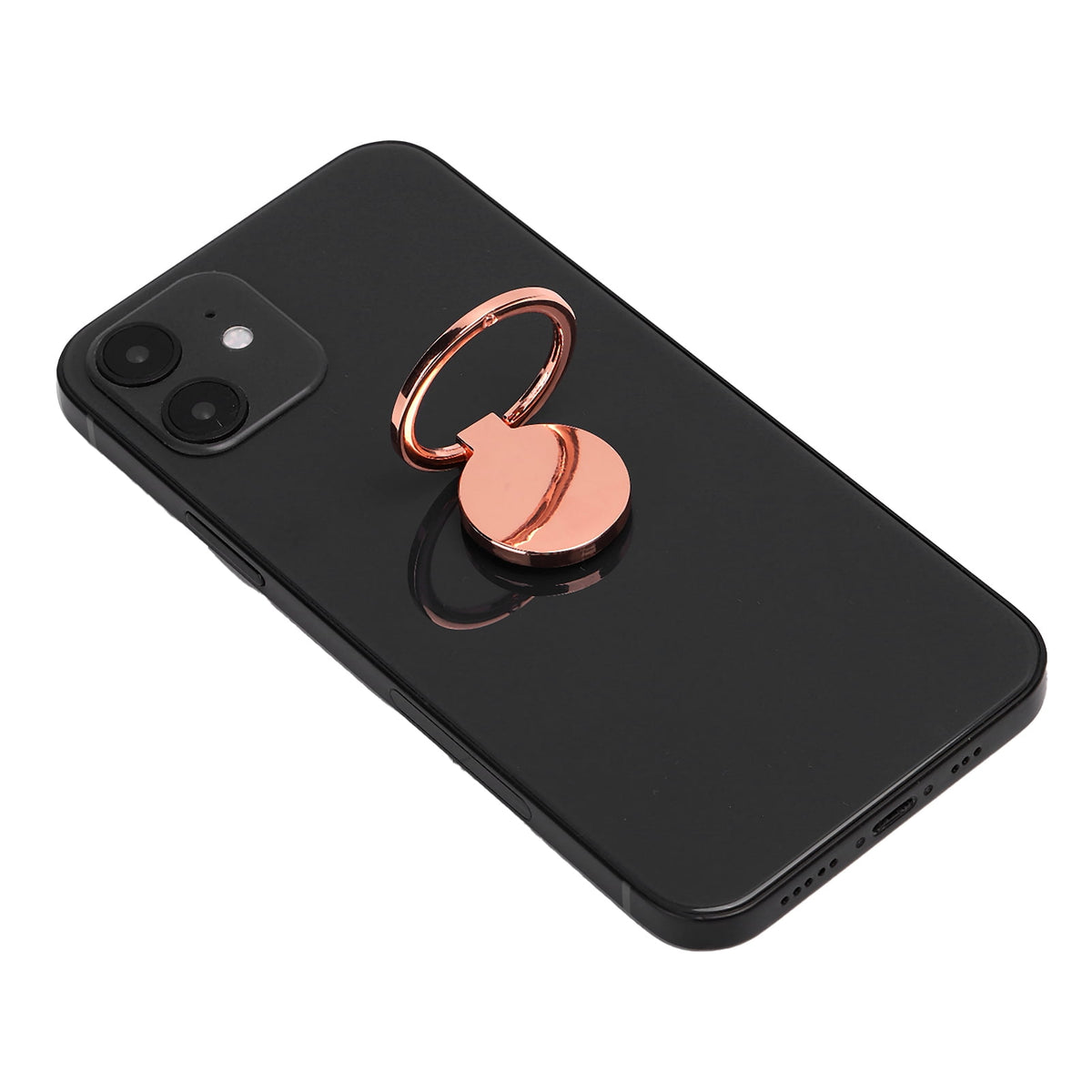 Magnetic Metal Phone Ring Grip and Kickstand, Rose Gold, Rotates Fully - Image 4