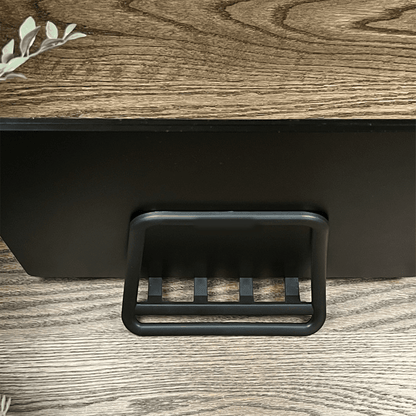 Vertical Desk Rack for Laptops and Tablets, Adjustable Width, Black - Image 4