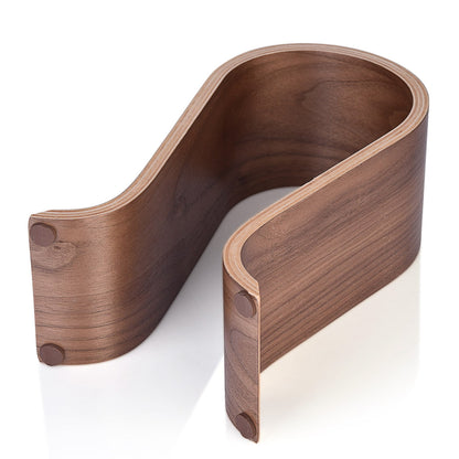 U-Shaped Wooden Headphone Stand, Walnut-Finish Desk Hanger, 6.3 x 9.8 x 3.9 in - Image 5