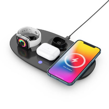 4-in-1 Wireless Charging Stand with Headphone Hanger, Foldable Desk Dock - Image 3