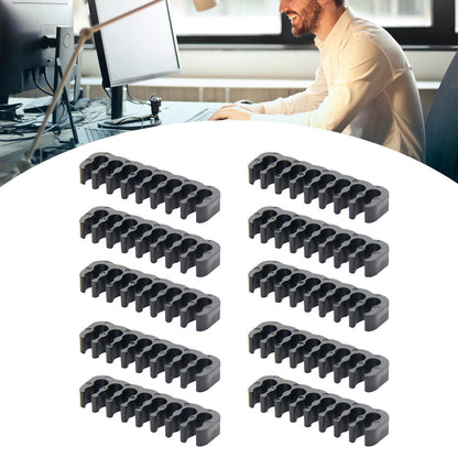 Cable Clips for Computer Builds, 10-Piece Black Wire Organizers, 1.5 in - Image 2