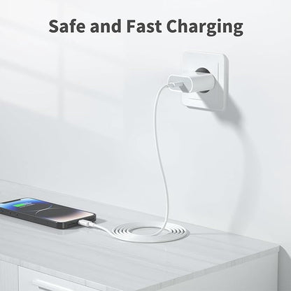 20 W USB-C Charger with European Plug and Cable, Travel Power Adapter - Image 2