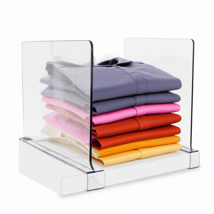 Clear Acrylic Shelf Dividers, 2-Piece Set of Slide-On Closet Separators - Image 2