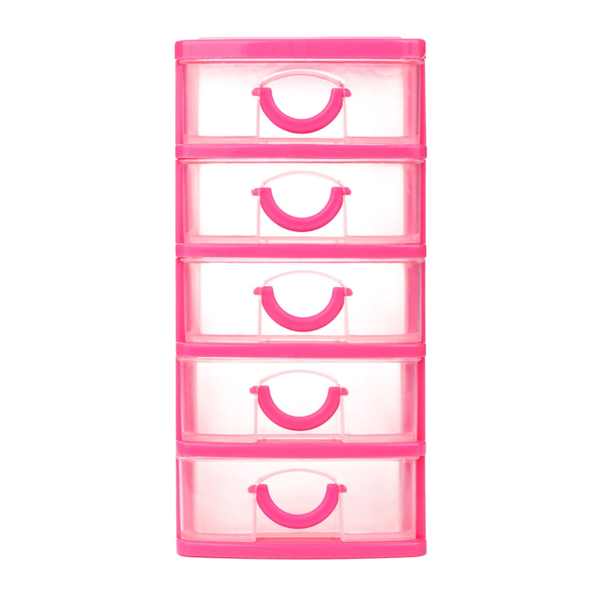 Mini Drawer Organizer with 5 Compartments, Stackable Desktop Storage Case