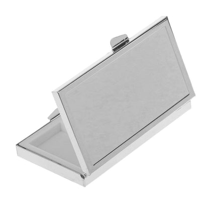 Mini Metal Pill Box with 3 Compartments, Silver Travel Tablet Case - Image 5