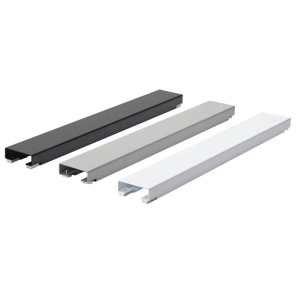 Magnetic Under-Desk Cable Tray, 17.7 in White Powder-Coated Metal