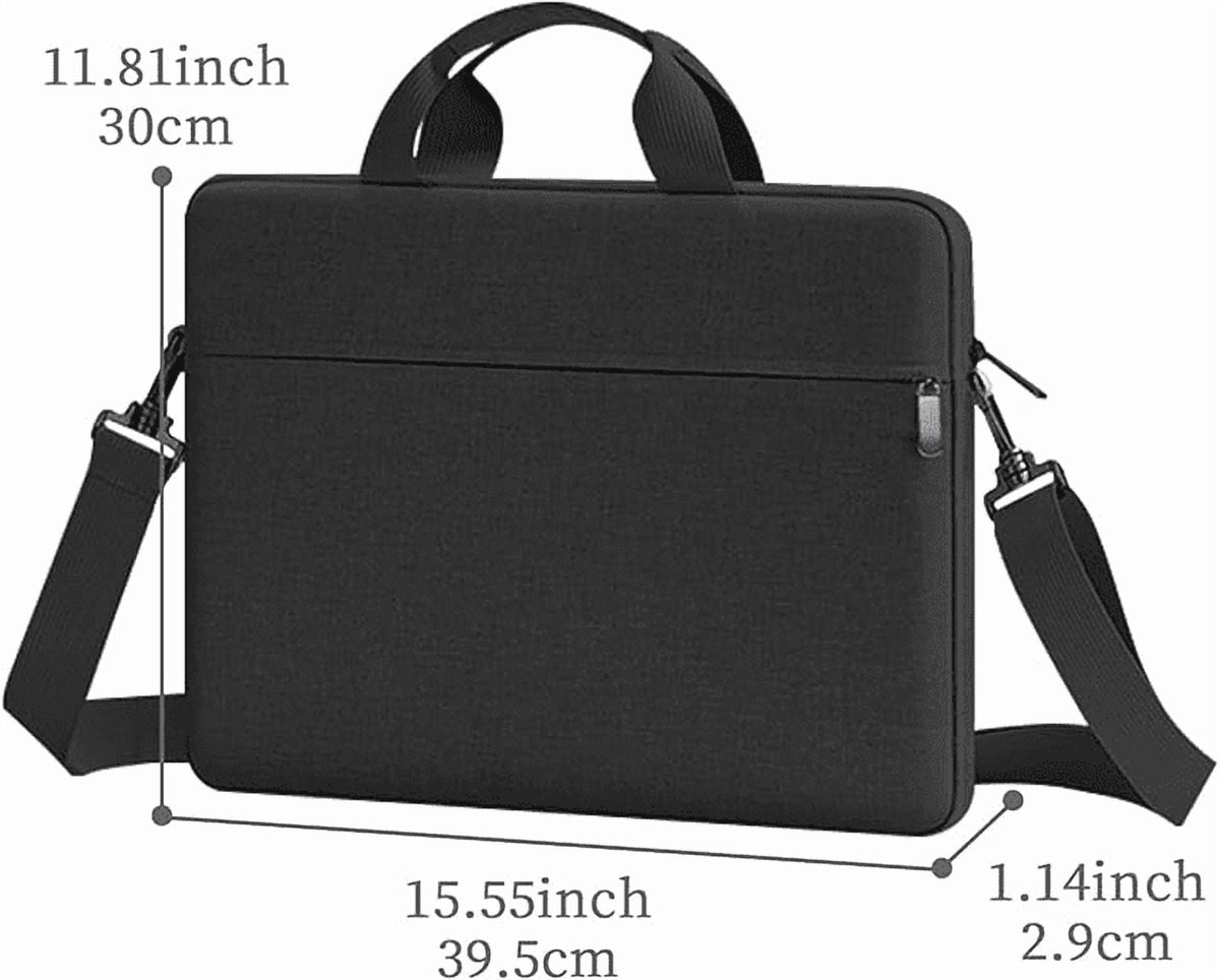 Water-Resistant 15.6 in Laptop Shoulder Bag with Luggage Pass-Through - Image 5
