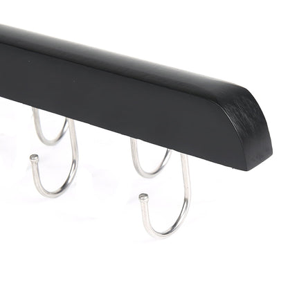 Wooden Belt Hanger with 14 Swivel Hooks, Closet Rack for Ties and Scarves