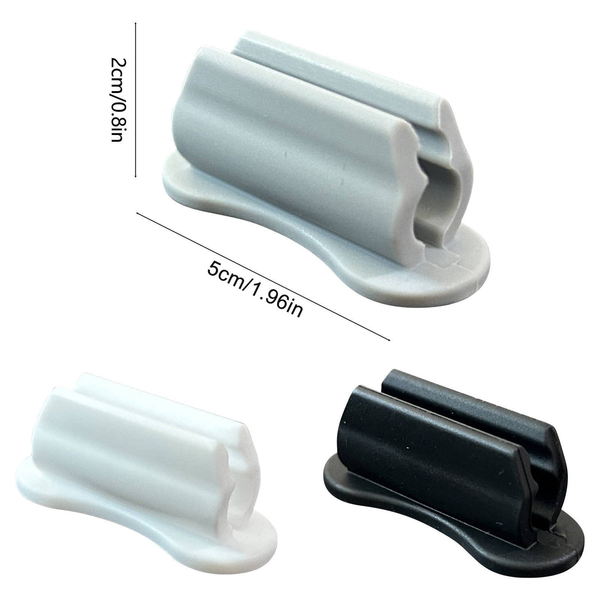Adhesive Silicone Pen Holders for Desk and Wall, Set of 5, Black - Image 3