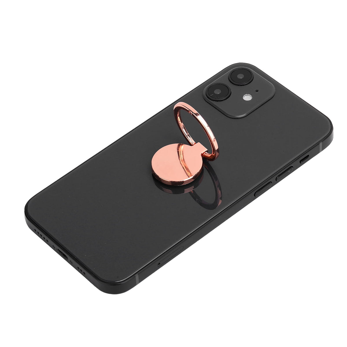 Magnetic Metal Phone Ring Grip and Kickstand, Rose Gold, Rotates Fully - Image 3