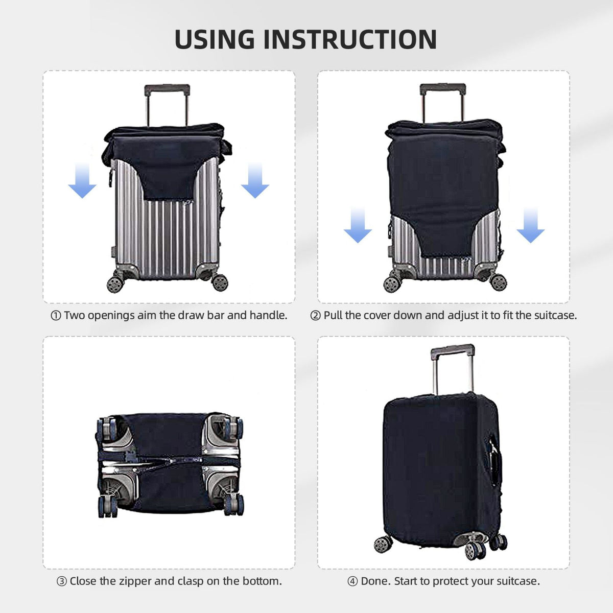Patterned Luggage Cover for 22 to 24 in Suitcases, Washable Scratch Guard - Image 6