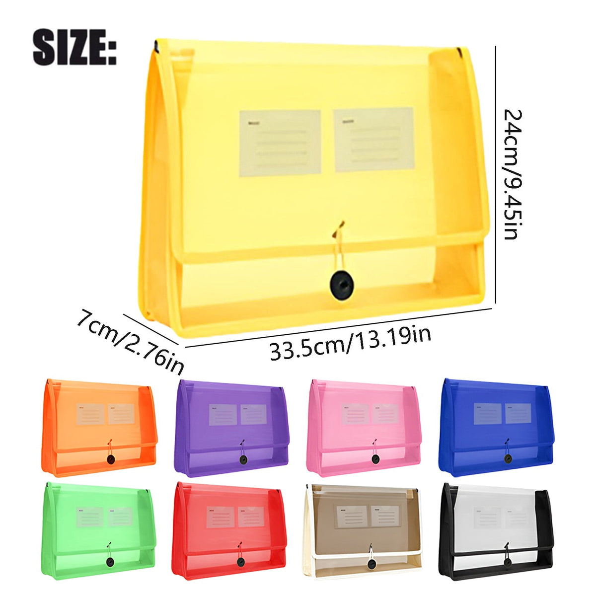 Expanding File Wallet with Snap Closure, Clear Letter and A4 Paper Organizer - Image 3