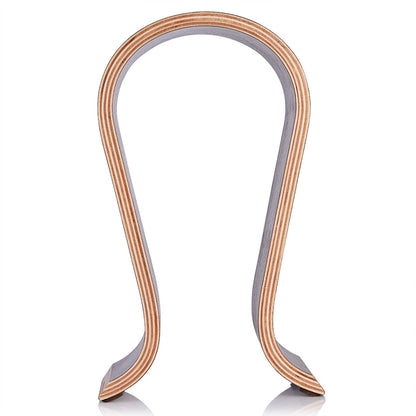 U-Shaped Wooden Headphone Stand, Walnut-Finish Desk Hanger, 6.3 x 9.8 x 3.9 in