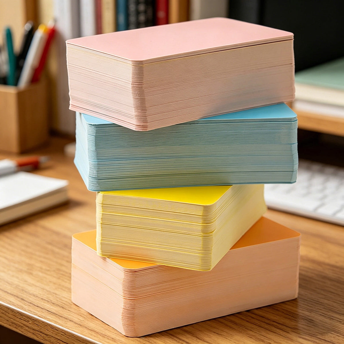 Blank Index Cards in Pink, 100 Unruled Cardstock Note Cards, 3.5 x 2 in - Image 4