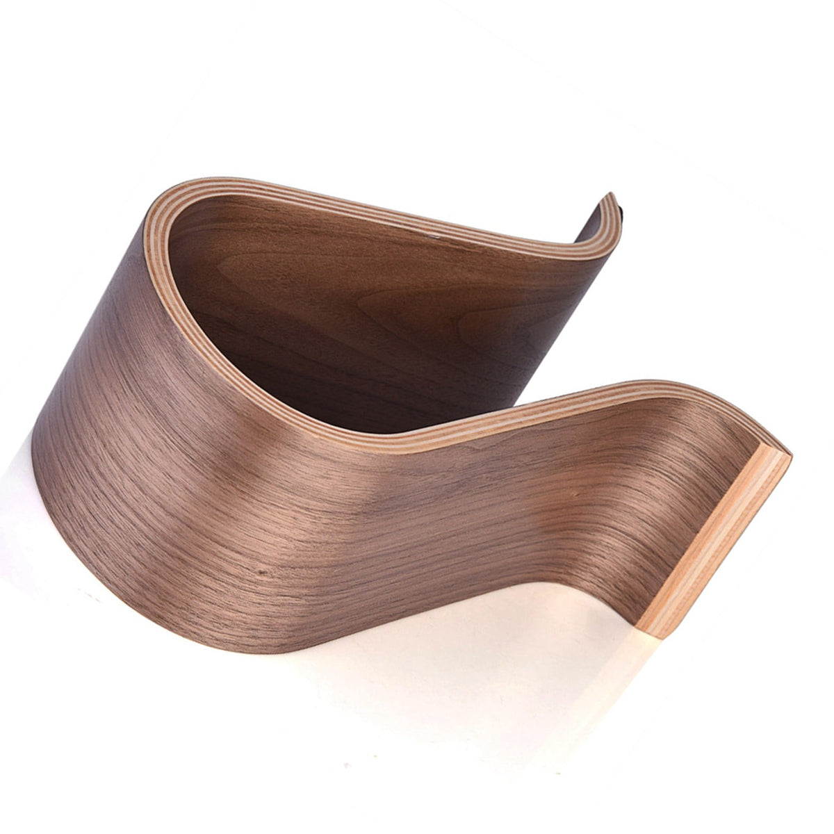 U-Shaped Wooden Headphone Stand, Walnut-Finish Desk Hanger, 6.3 x 9.8 x 3.9 in - Image 3