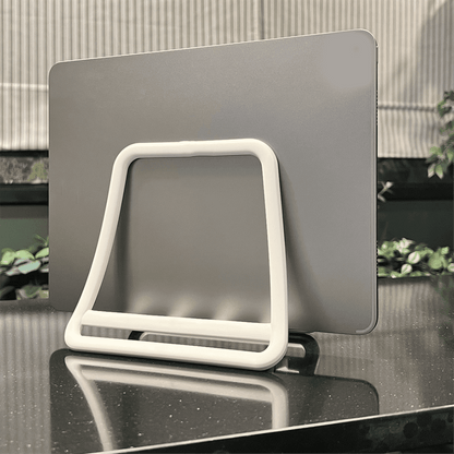 Vertical Desk Rack for Laptops and Tablets, Adjustable Width, Black - Image 6