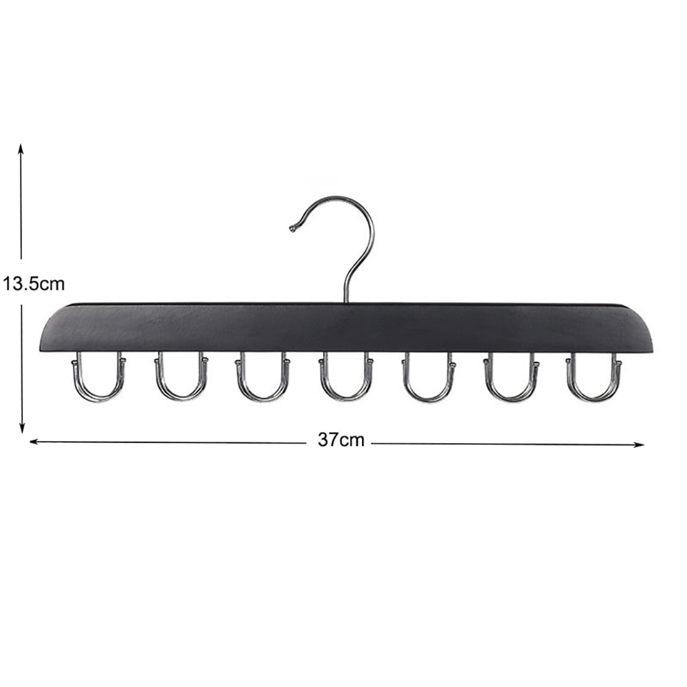 Wooden Belt Hanger with 14 Swivel Hooks, Closet Rack for Ties and Scarves - Image 5