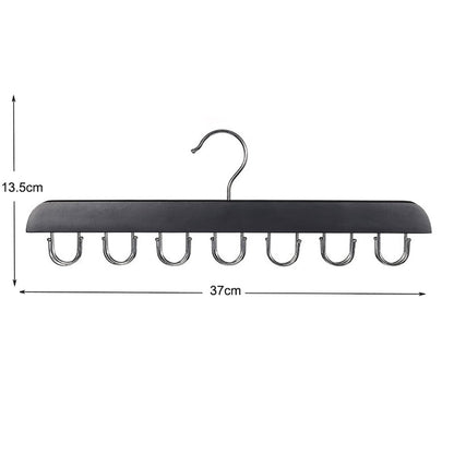 Wooden Belt Hanger with 14 Swivel Hooks, Closet Rack for Ties and Scarves - Image 5