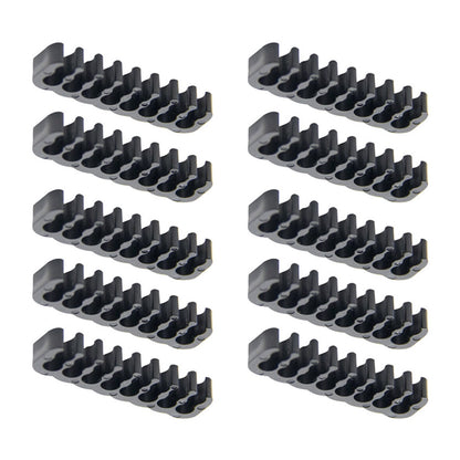 Cable Clips for Computer Builds, 10-Piece Black Wire Organizers, 1.5 in