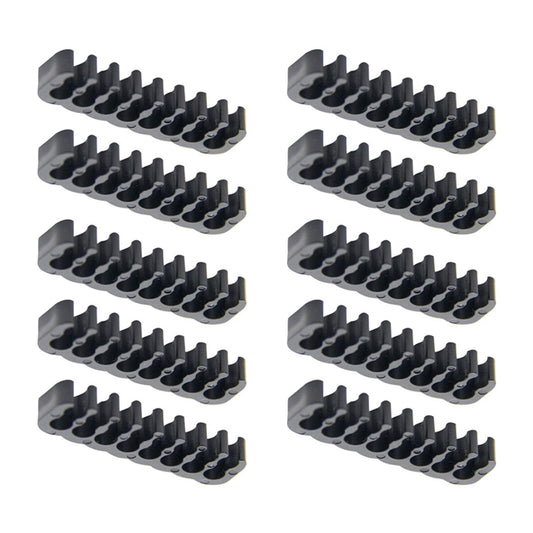 Cable Clips for Computer Builds, 10-Piece Black Wire Organizers, 1.5 in