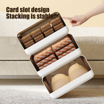 Stackable Storage Bin with Magnetic Front Door, Foldable White Box, 12.36 in - Image 5