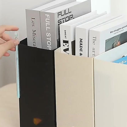 Folding Magazine File and Book Stand, Plastic Desk Rack, 12.5 x 9.6 x 4.3 in - Image 5