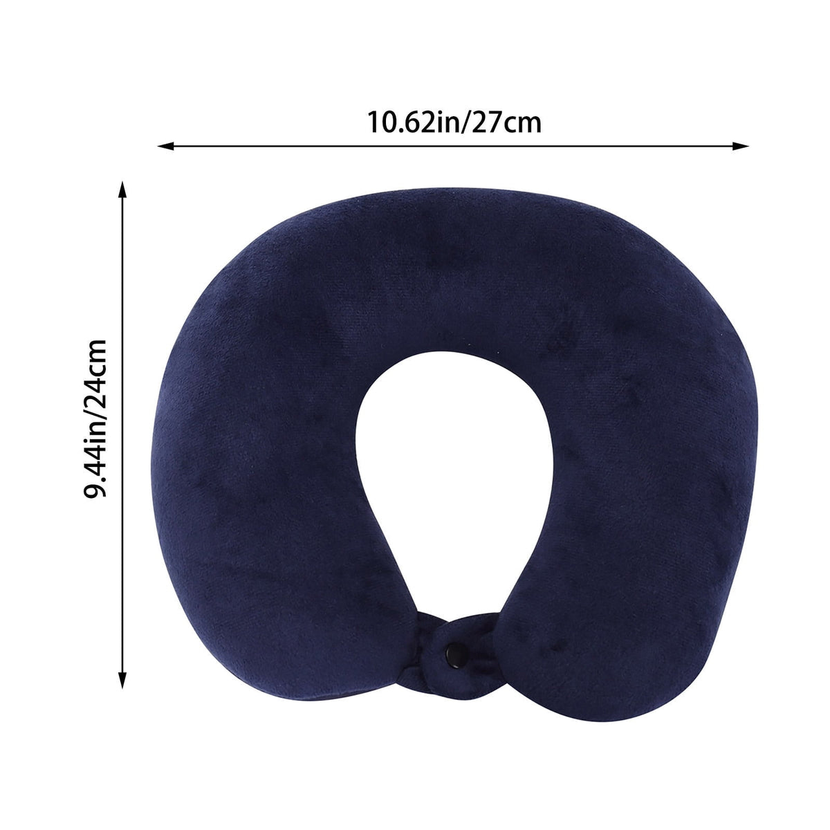 Memory Foam Travel Neck Pillow with Washable Cover, Gray, 10.63 in Wide - Image 2