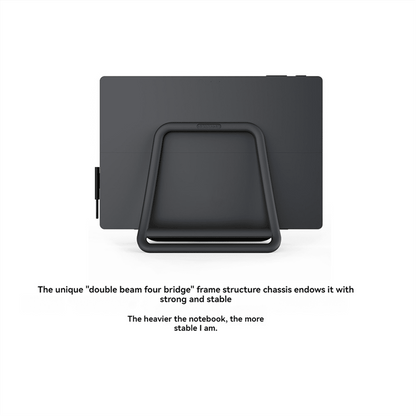 Vertical Desk Rack for Laptops and Tablets, Adjustable Width, Black - Image 3