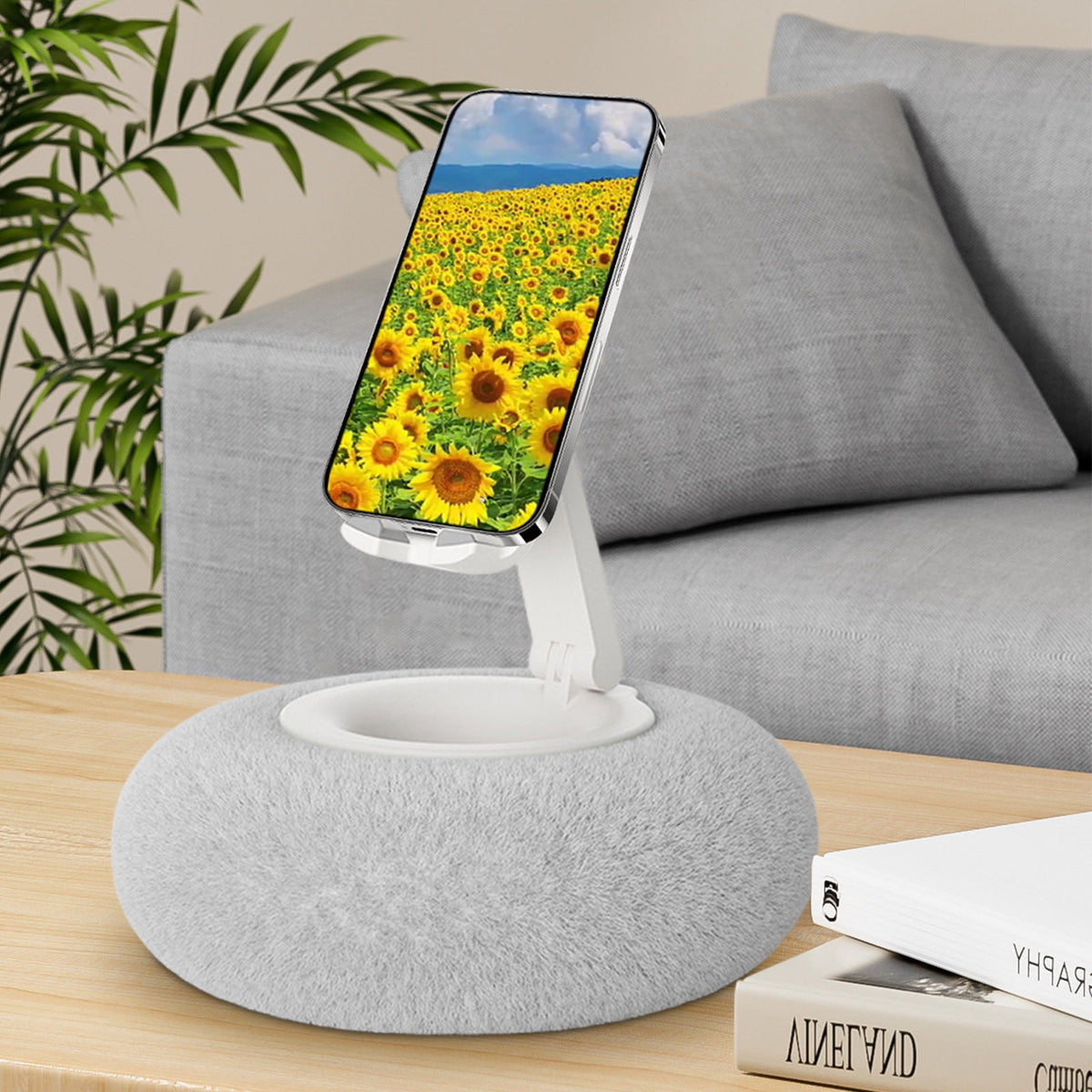 Pillow Phone and Tablet Holder, Soft Rotating Stand for Bed and Sofa - Image 4