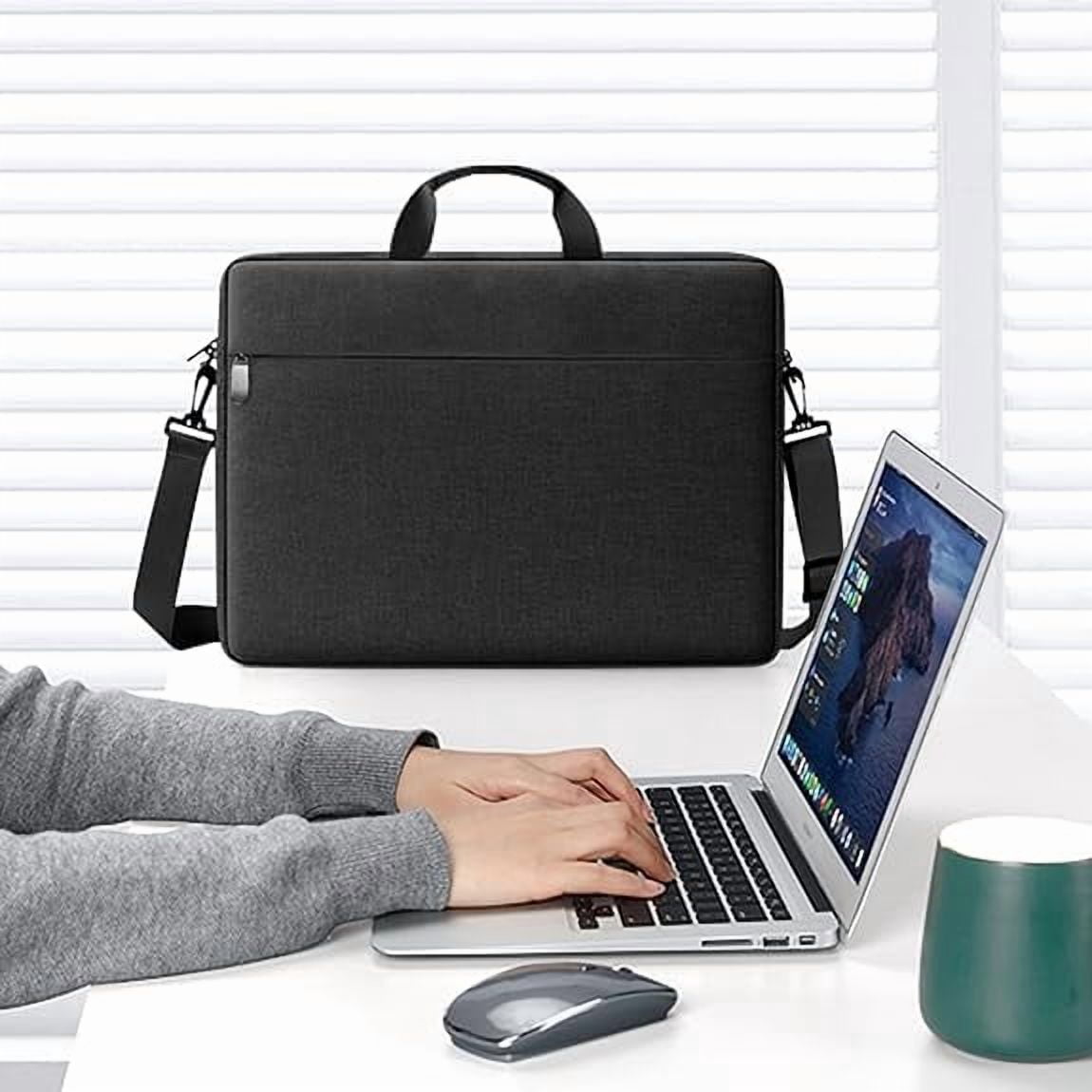 Water-Resistant 15.6 in Laptop Shoulder Bag with Luggage Pass-Through - Image 6