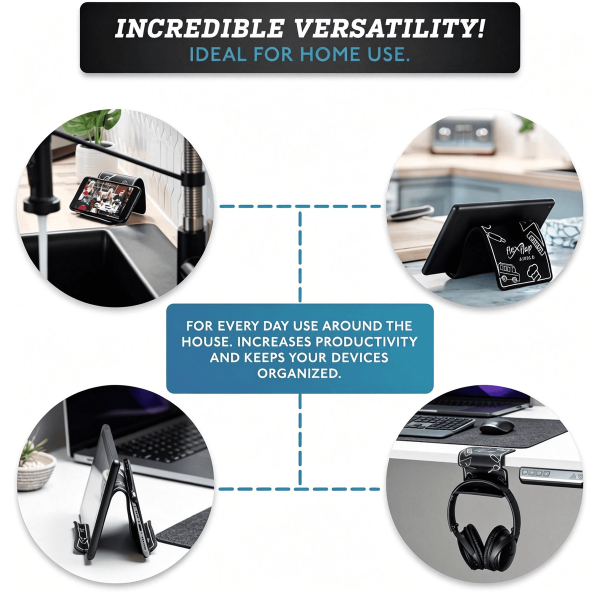 Folding Flexible Phone Stand for Travel, Flat-Packing Tablet Holder - Image 4